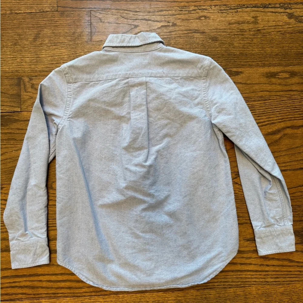 Ralph Lauren Boys Light Blue Oxford Button-Down Shirt Size 8 Pony Logo